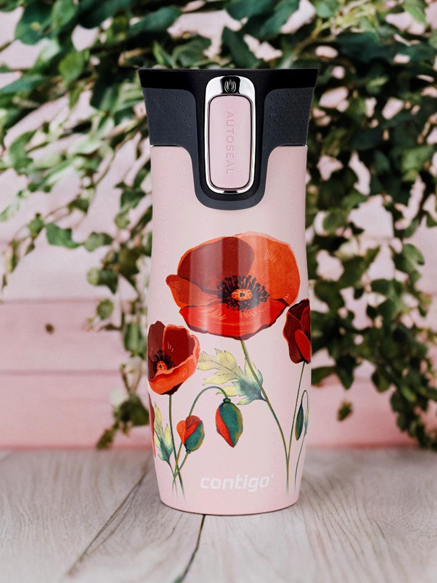 Contigo West Loop 2.0 - Kubek termiczny - 470ml - Maki - różowy Mat