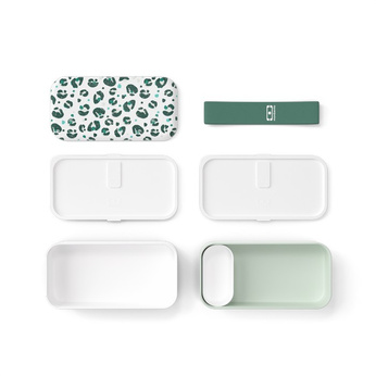 Monbento Lunchbox Bento Original Graphic Leopard Green