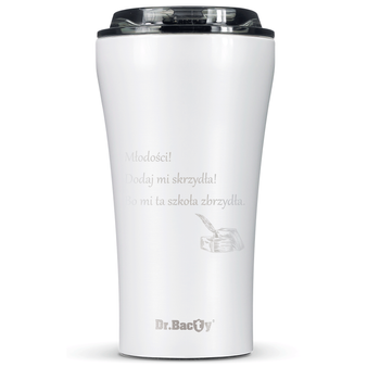 Dr.Bacty Apollo 2.0 - Kubek termiczny na kawę - Oda do młodości - 360 ml - Glossy White