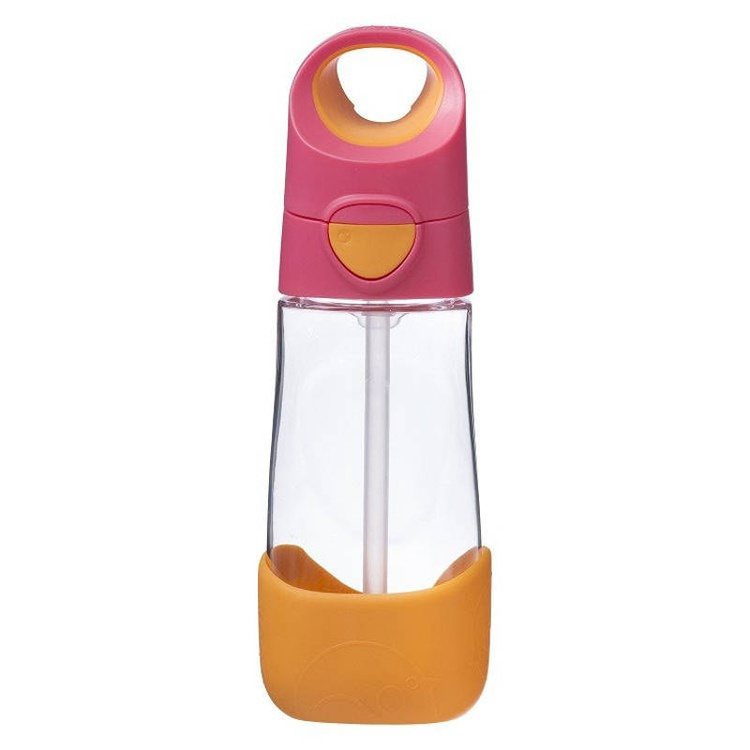 B.Box Butelka tritanowa ze słomką 450ml Strawberry Shake