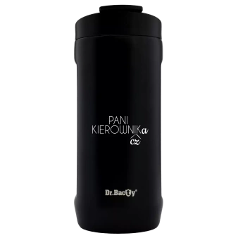 Kubek do samochodu Dr.Bacty Notus 360 ml -  Dla kierowniczki - czarny