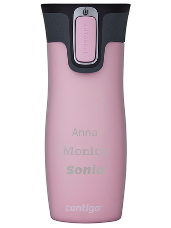 Contigo West Loop - Kubek termiczny z grawerem - 470ml - różowy Mat