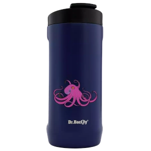 Dr.Bacty Notus - Kubek na napoje - 360 ml - Ośmiornica różowa - granatowy