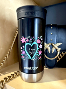 Contigo Huron 2.0 - Kubek termiczny na kawę - 470ml - I love You - Czarny