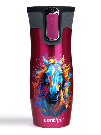Contigo West Loop 2.0 - Kubek termiczny - 470ml - Koń - Malinowy