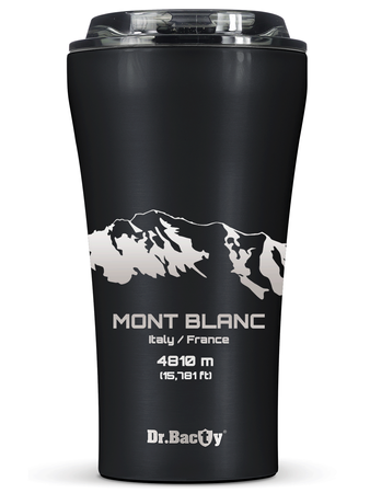 Dr.Bacty Apollo 2.0 - Kubek termiczny na kawę - 360 ml - Mont Blanc - Black Matt