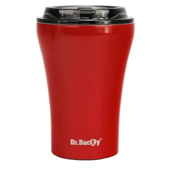 Dr.Bacty Apollo - Kubek termiczny do kawy - 227 ml - czerwony