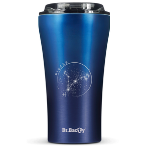 Dr.Bacty Apollo 2.0 - Kubek termiczny na kawę - "Ryby" - 360 ml - Monaco Blue