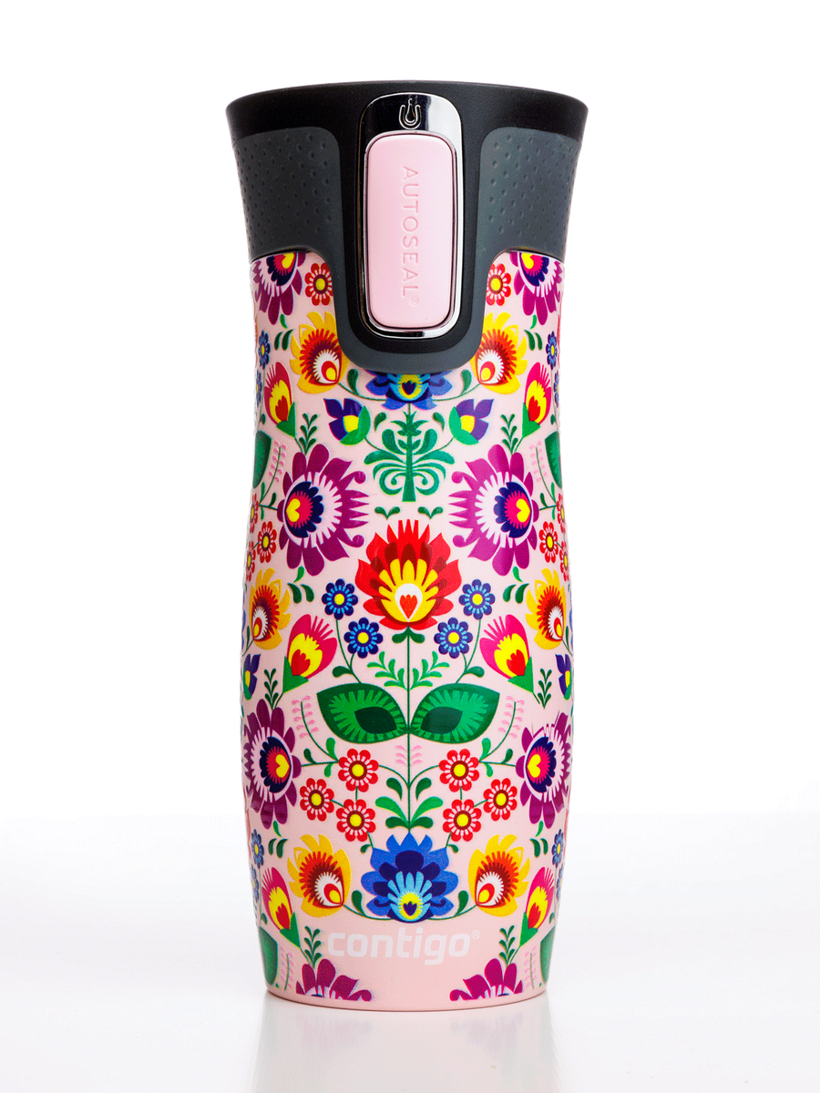 Contigo West Loop 2.0 - Kubek termiczny - 470ml - Folklor - różowy Mat