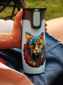 Contigo West Loop 2.0 - Kubek termiczny - 470ml - Kot - błękitny Mat