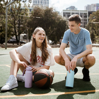 B.Box Butelka termiczna ze składanym ustnikiem – 1l Lilac Love