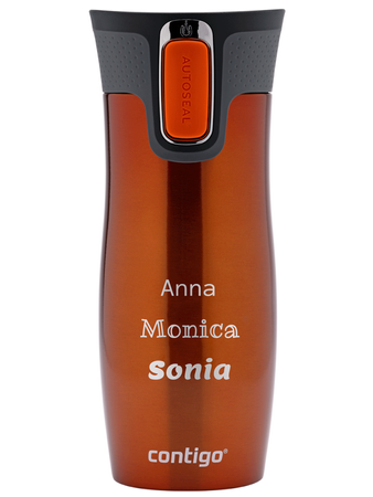 Contigo West Loop 2.0 - Kubek termiczny z grawerem - 470ml - Pomarańczowy