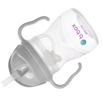 B.Box Bidon ze słomką 240ml szary