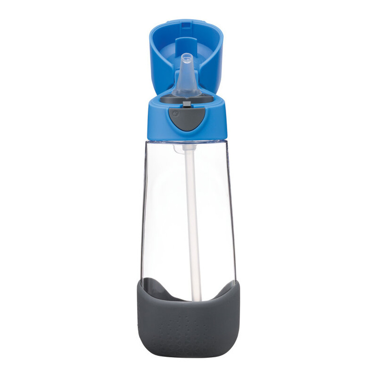 B.Box Butelka na wodę tritanowa ze słomką 600ml Blue Slate b.box