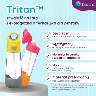 B.Box Zestaw Mini Lunchbox + Butelka tritanowa ze słomką 450ml Emerald Forest