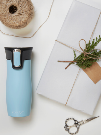 Contigo West Loop 2.0 - Kubek termiczny z grawerem - 470ml - błękitny