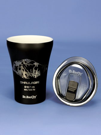 Dr.Bacty Apollo - Kubek termiczny do kawy - 227 ml - Dhaulagiri - czarny