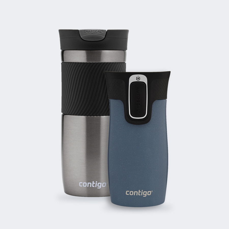 Zestaw Contigo Byron 470 ml Gunmetal + West Loop Mini 300 ml – niebieski metalik