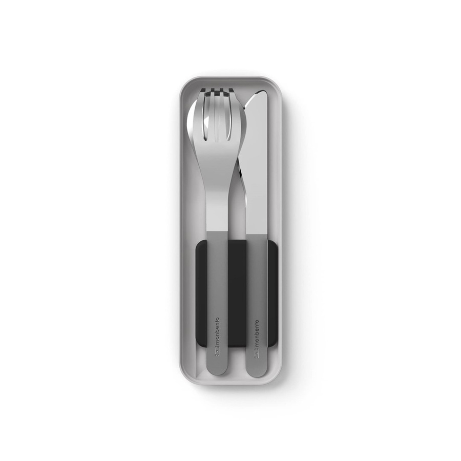 Monbento Zestaw sztućców podróżnych Slim Box Black