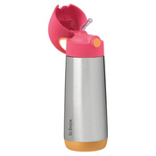 b.box Duży Bidon Termiczny Stalowy ze Słomką 500ml  Strawberry Shake