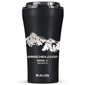 Dr.Bacty Apollo 2.0 - Kubek termiczny na kawę - 360 ml - Kangchenjunga - Black Matt