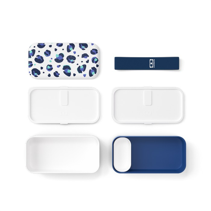 Monbento Lunchbox Bento Original Graphic Leopard Blue