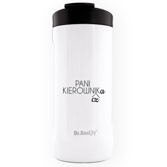 Dr.Bacty Notus - Kubek termiczny do kawy - 360 ml - Dla kierownika - biały