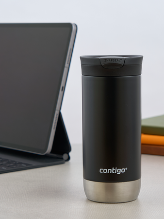Contigo Huron 2.0 - Kubek termiczny na kawę - 470ml - I love You - Czarny