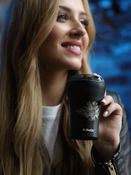 Dr.Bacty Apollo - Kubek na kawę termiczny - 227 ml - Morski - czarny