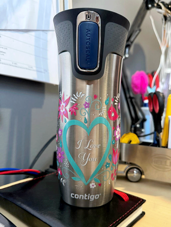 Contigo West Loop 2.0 - Kubek termiczny - 470ml - I love You - Stalowy