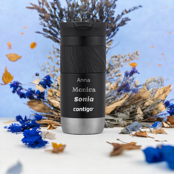 Kubek termiczny z grawerem Contigo Byron 2.0 470ml - Czarny błysk