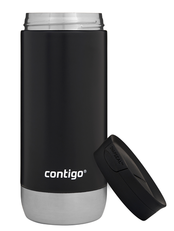 Kubek termiczny na kawę Contigo Huron 2.0 470ml - Słoneczniki - Czarny