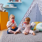 B.Box Butelka tritanowa ze słomką 450ml Strawberry Shake