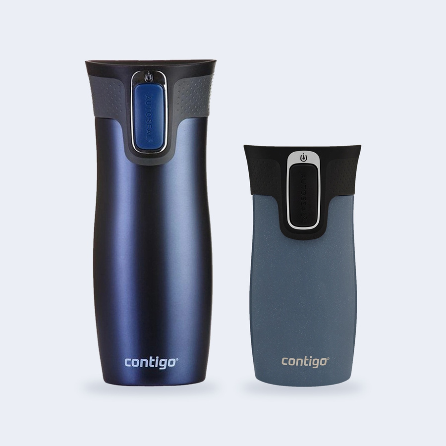 Zestaw Contigo West Loop Monaco 470 ml + West Loop Mini 300 ml – niebieski metalik