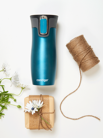 Contigo West Loop - Kubek termiczny z grawerem - 470ml - Turkusowy