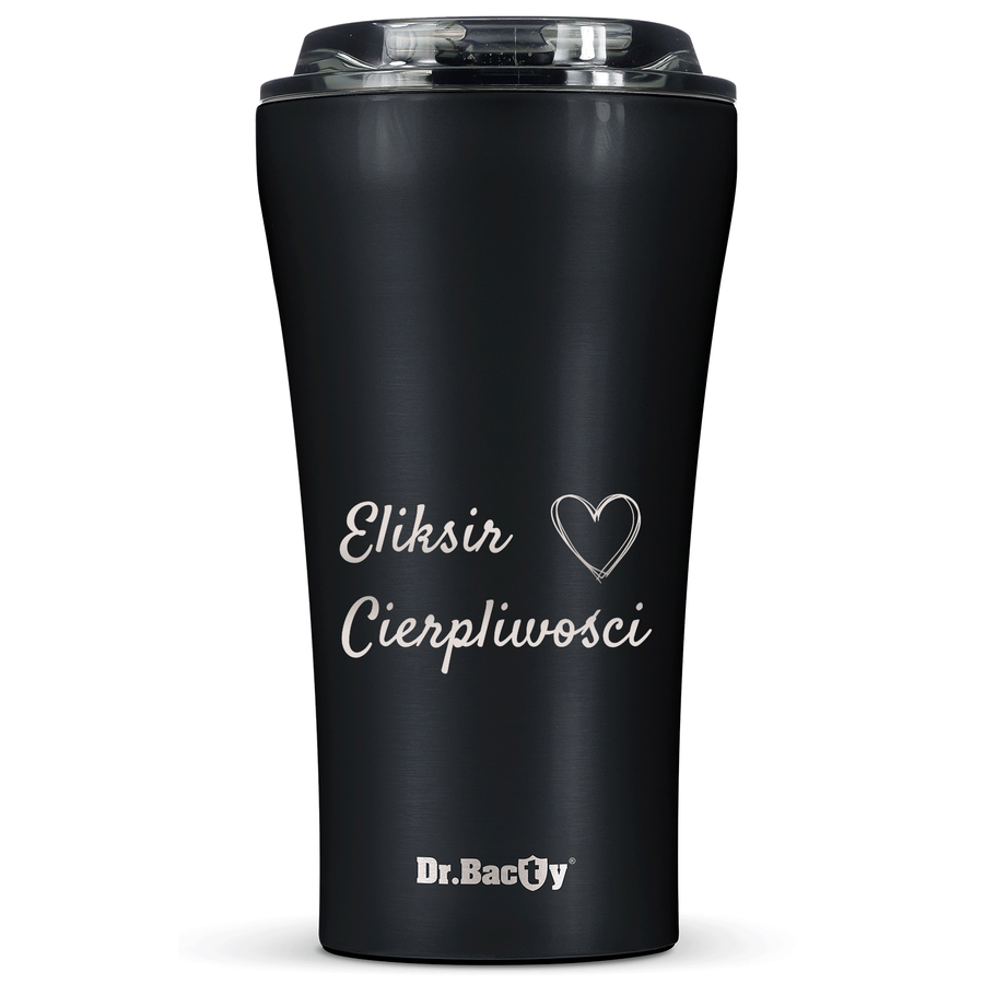Dr.Bacty Apollo 2.0 - Kubek termiczny na kawę - Eliksir cierpliwości - 360 ml - Black Matt