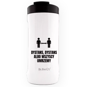 Dr.Bacty Notus - Kubek termiczny - 360 ml - Dystans - biały