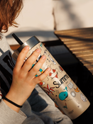 Contigo Luxe Tumbler - Kubek termiczny ze słomką - 720ml - Summer - Brown Sugar