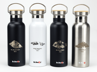 Dr.Bacty Iris - Butelka termiczna personalizowana - 500 ml - Czarna - Daulagiri