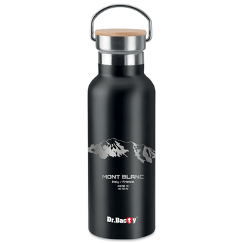 Dr.Bacty Iris - Butelka termiczna personalizowana - 500 ml - Czarna - Mont Blanc