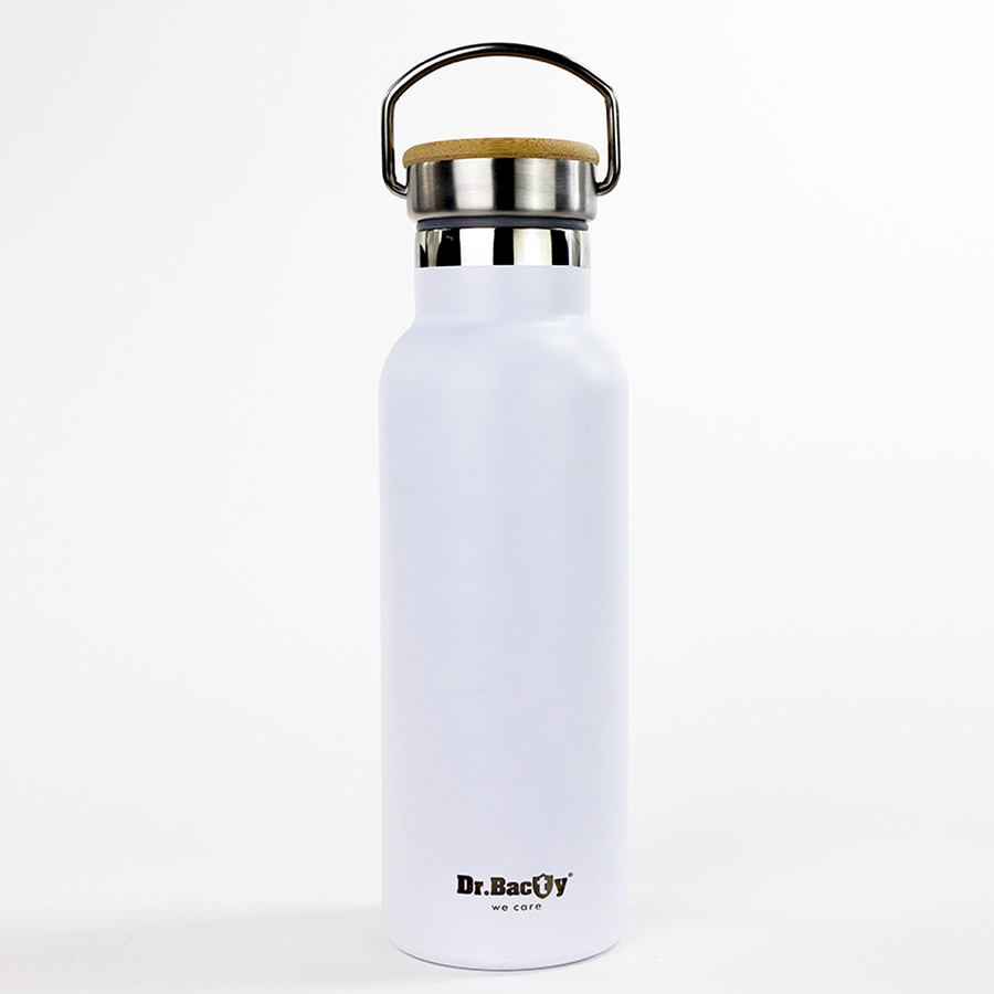 Dr.Bacty Iris - Butelka termiczna stalowa - 500 ml - Biała - NASA