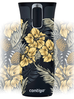 Contigo West Loop 2.0 - Kubek termiczny - 470ml - Kwiaty hibiskusa - czarny