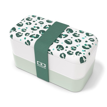Monbento Lunchbox Bento Original Graphic Leopard Green