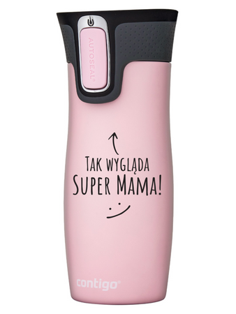 Contigo West Loop 2.0 - Kubek termiczny - 470ml - Tak wygląda super mama - różowy