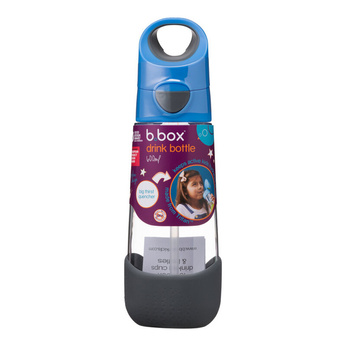 B.Box Butelka na wodę tritanowa ze słomką 600ml Blue Slate b.box