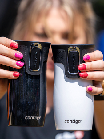 Contigo West Loop Mini - Kubek termiczny - 300ml - biały metalik