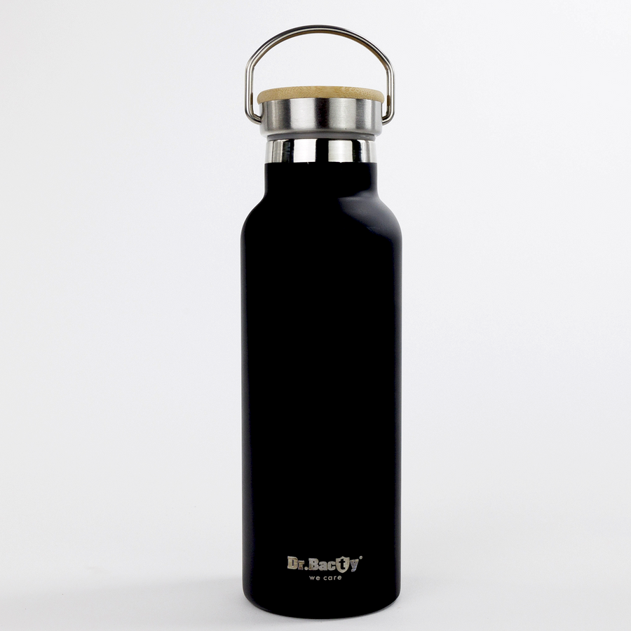 Dr.Bacty Iris - Butelka termiczna stalowa - 500 ml - Czarna - NASA