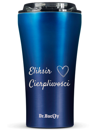 Dr.Bacty Apollo 2.0 - Kubek termiczny na kawę - Eliksir cierpliwości - 360 ml - Monaco Blue