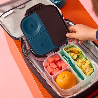 b.box Mini Lunchbox Pojemnik Śniadaniowy z Przegródkami Blue Slate