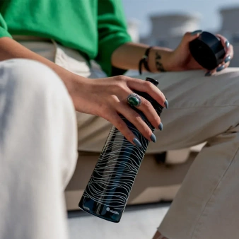 Butelka Aladdin Aveo 600ml - Deep Navy Waves